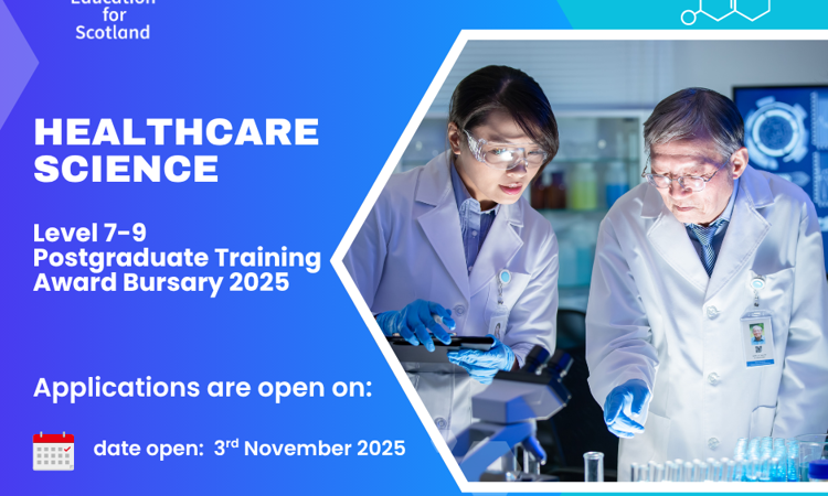 Applications Now Open: NES Healthcare Science Band 7-9 Postgraduate Bursary